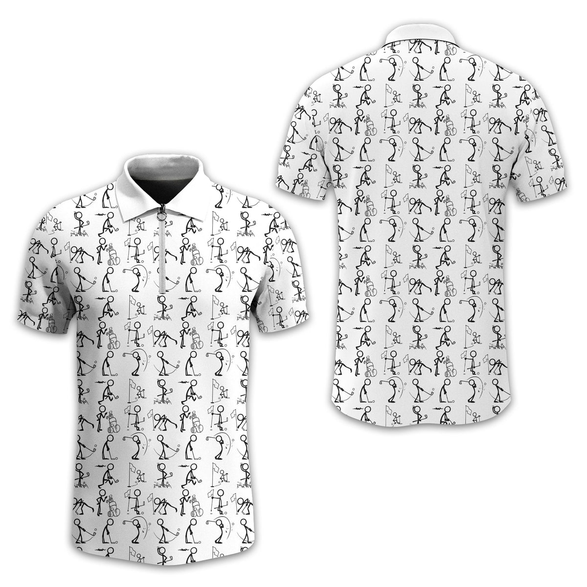 White Golf Polo Shirt, Funny Golf Shirt, Gift For Golfers