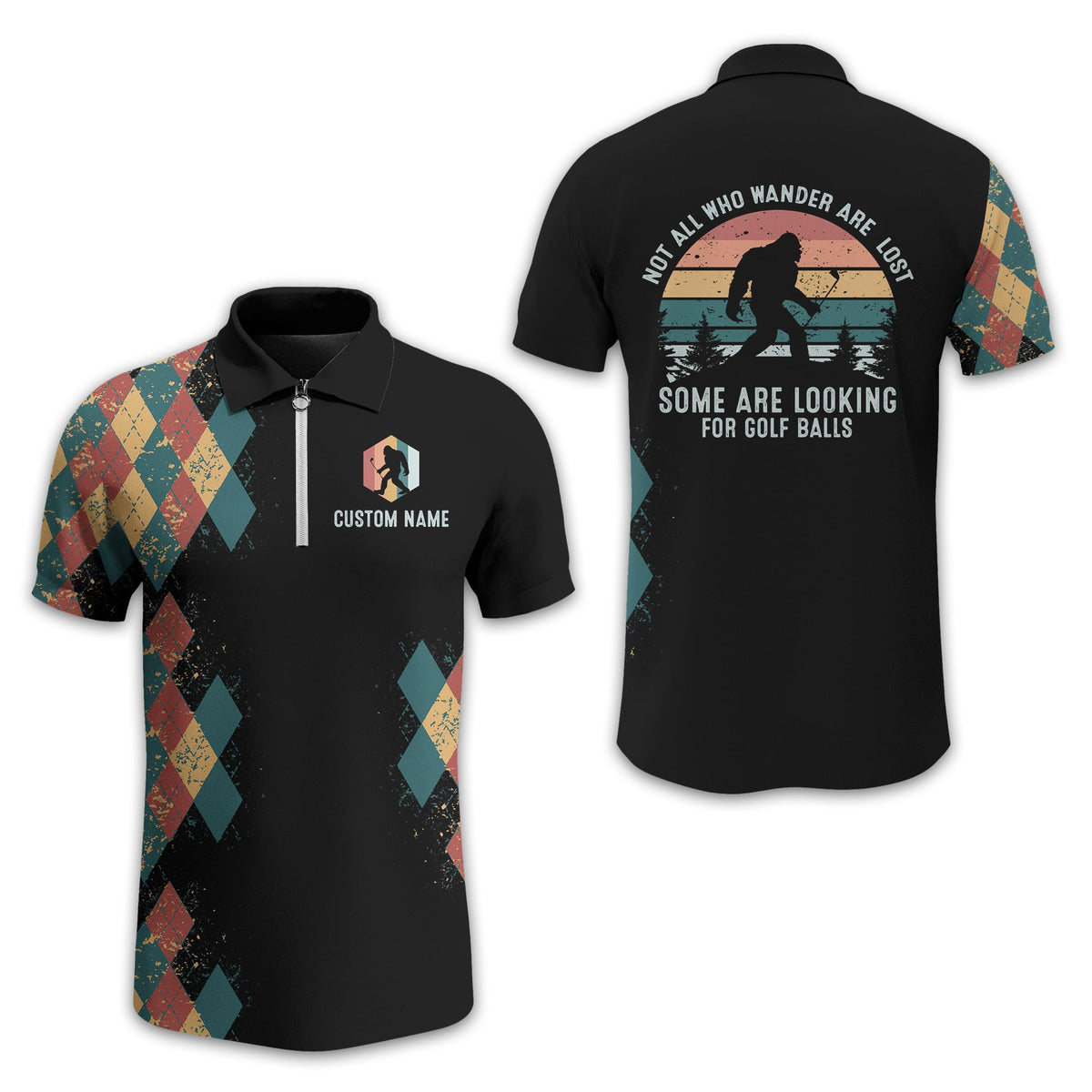 Not All Who Wander Are Lost Personalized Golf Polo Shirt, Golf Shirt For Men, Gift For Golfers