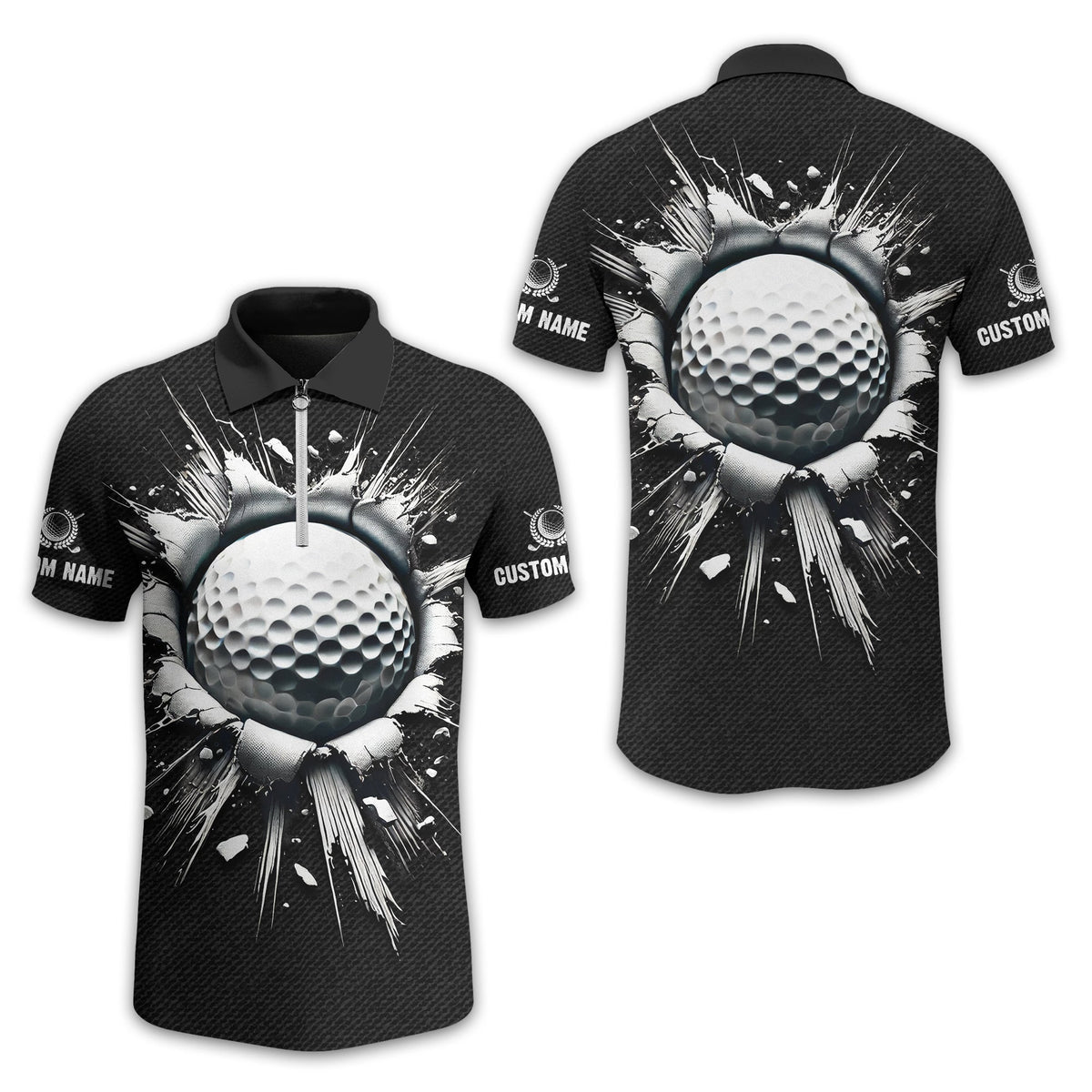 Personalized Black Golf Polo Shirt, Golf Shirt, Gift For Golfers