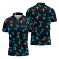 Prostate Cancer Awareness Blue Ribbon Golf Tops For Men, Unique Gift For Golfer, Golfing Apparel