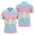 Ice Cream Drip Hawaiian Golf Shirt, Summer Sweets Men's Golf Shirt, Polo Shirts For Men