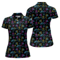 Funny Adult Cruise Vacation Pattern Polo Shirt, Womens Golf Tops, Printed Golf Shirt