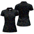 Neon Rubber Duck Pattern Golf Shirt, Ladies Golf Tops, Hawaiian Golf Shirt, Golf Tops For Women