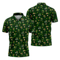 St Patrick's Day Golf Leprechaun Pose Shamrock Golf Shirt, Fun Golf Shirts For Men, Polo For Men