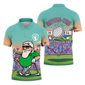 Retro Desert Bearded Golfer Men's Golf Shirt, Hawaiian Golf Shirt, Mens Golf Apparel