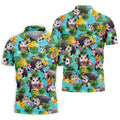 Funny Opossums Among Pineapples Hawaiian Golf Polo, Golf Tops For Men, Golfing Apparel
