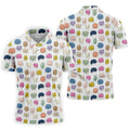 Funny Colorful Butt Pattern Golf Polo Shirt, Golf Shirts For Men, Mens Golf Apparel