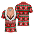 Funny Sexy Cleavage Christmas Golf Shirt, Golf Shirts For Men, Mens Golf Apparel
