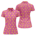 The Pink Taco Seamless Pattern Women's Golf Shirts, Women's Golf Tops, Ladies Golf Shirt