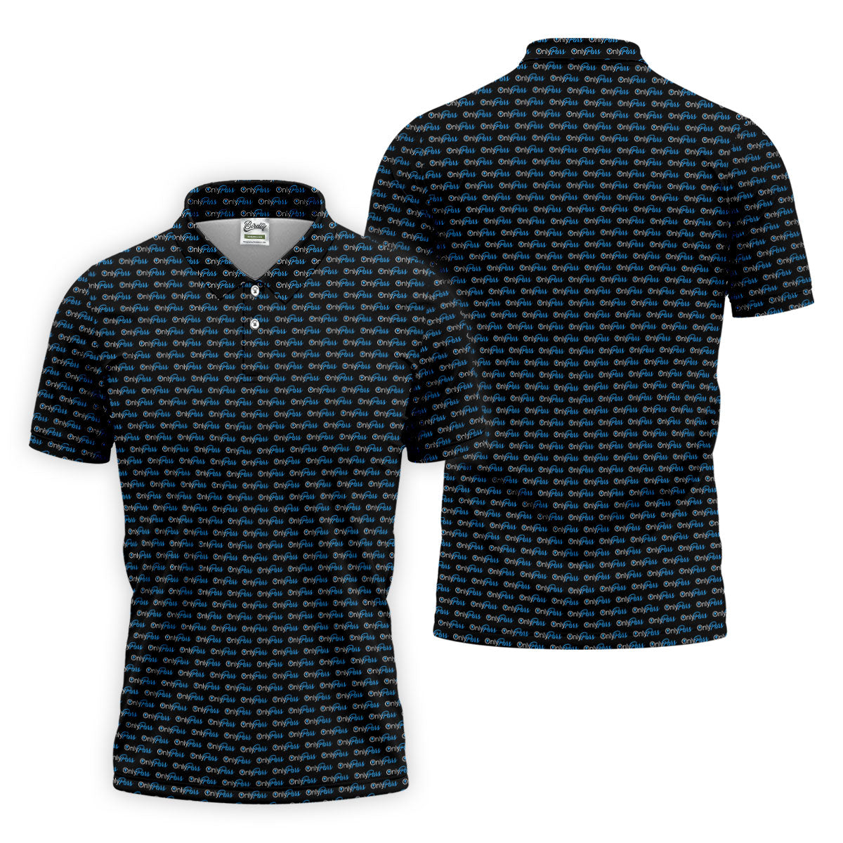 OnlyPars All Over Print Golf Shirt, Funny Golfer Humor Design, Golf Shirts For Men