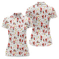 Ho Ho Ho Santa Golf Shirt For Women, Christmas Golf Shirt, Ladies Golf Shirts, Golf Gifts For Women