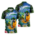 Parrot Life Not Waiting Til 5 Tropical Golf Shirt, Hawaiian Golf Shirt, Mens Golf Shirts, Golf Apparel For Men