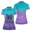 You Matter Suicide Prevention Awareness Butterfly Women’s Golf Polo, Suicide Golf Shirts
