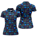 Crystal Ball Ghost Trio Halloween Polo Shirt, Printed Golf Shirt, Women’s Golf Apparel
