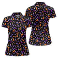 Funny Dirty Black And Purple Halloween Golf Shirt, Funny Golf Shirts Women, Ladies Golf Shirts
