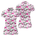 Chocolate Fingers Adult Humor XOXO Lipstick Mark Fun Women's Golf Shirts, Valentines Golf Gift, Women's Golf Tops