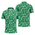 Golf Items Seamless Pattern St. Patrick’s Day Shamrock Golf Shirt, Polo Shirts For Men, Golf Shirts For Men