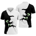 Halloween Wicked Witch Shadow Golf Shirt, Men's Golf Shirt, Hawaiian Golf Shirt