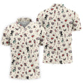 Old School Tattoo Flash Pattern Golf Polo Shirt, Men's Golf Shirt, Printed Golf Shirts