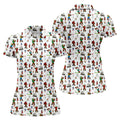 Bigfoot Golfer Pattern Women's Golf Tops, Golf Shirts For Women, Performance Golf Shirt