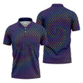Naughty Position Adult Humor Rainbow Effect Men's Golf Polo Shirts, Golf Gift For Men, Golf Shirts For Men