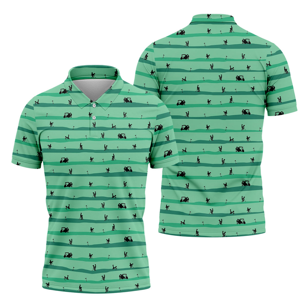 Funny Couple On Golf Course Polo Shirt, Naughty Golf Shirts For Men, Mens Golf Apparel