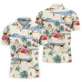 Cute Beagle Beach Vacation Tropical Golf Polo Shirt, Hawaiian Golf Shirt, Golf Shirts For Men