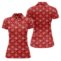 Dirty Funny Adult Humor Snowflakes Red Golf Shirt, Fun Women's Golf Shirts, Christmas Golf Shirt, Ladies Golf Shirts