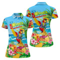 It's 5 O'Clock Somewhere Tropical Parrot Hawaiian Golf Shirt, Women's Golf Tops