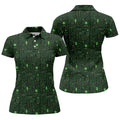Computer Circuit Board Hawaiian Golf Shirt, Coder Gift Women's Golf Tops, Ladies Golf Shirts