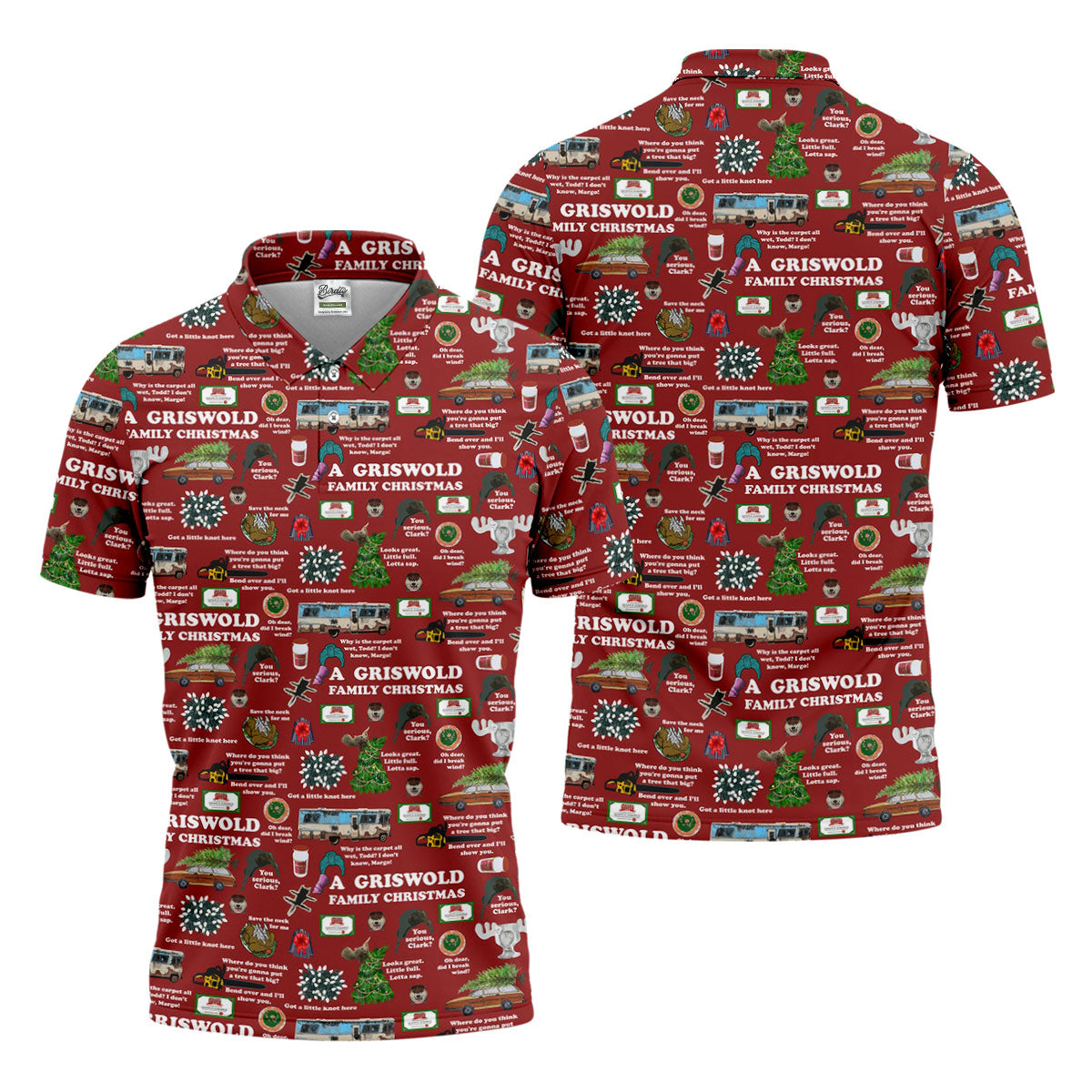 A Griswold Family Christmas Men's Golf Polo Shirts, Christmas Golf Shirt, Polo Shirts For Men