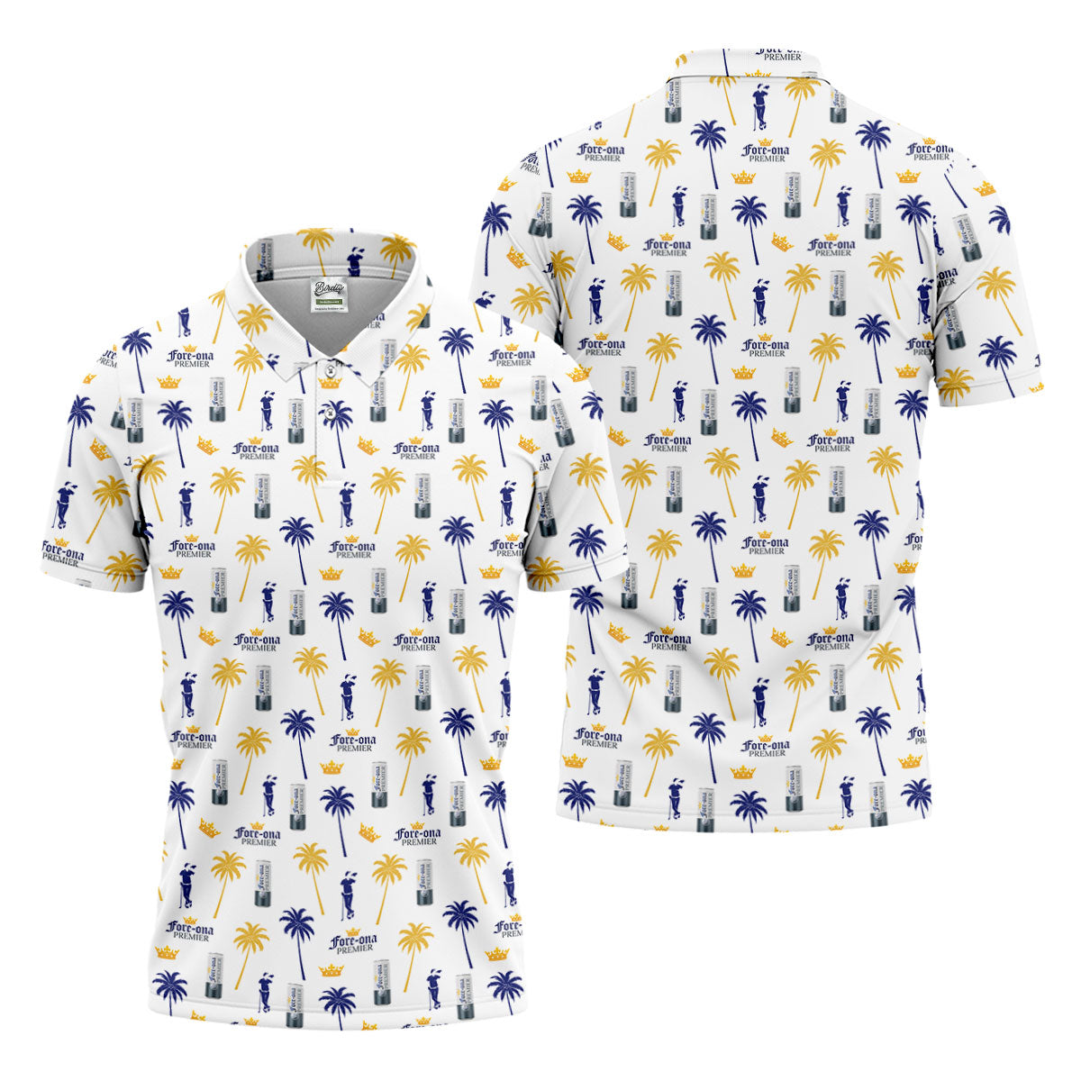 Fore-ona Premier Find Your Fairway Golfer Drinking Men's Funny Golf Shirts, Golf Shirts For Men
