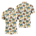 Cool Duck Surf Van Beach Golf Shirt, Mens Golf Shirts, Hawaiian Golf Shirt, Golf Apparel For Men