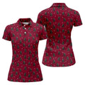 Funny Giant Monster Golf Pattern Polo Shirt, Womens Golf Tops, Ladies Golf Shirts