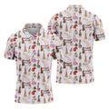 Light Pink Funny Birthday Dick Pattern Golf Polo Shirt, Men's Golf Shirt, Printed Golf Shirts