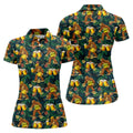 Funny Sasquatch Holding Beer Mugs Hawaiian Golf Polo, Golf Tops For Women, Golfing Apparel