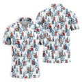 Santa Golfing Polo Shirt Mens, Fun Golf Shirts For Men, Christmas Golf Shirt, Golf Lover Xmas Gift