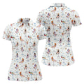 Retro Pin Up Martini Cocktail Hawaiian Golf Shirt, Ladies Golf Shirts, Performance Golf Shirt