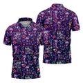 Christmas Neon Santa Golf Pose Men's Funny Golf Tops, Christmas Golf Shirt, Polo Shirts For Men