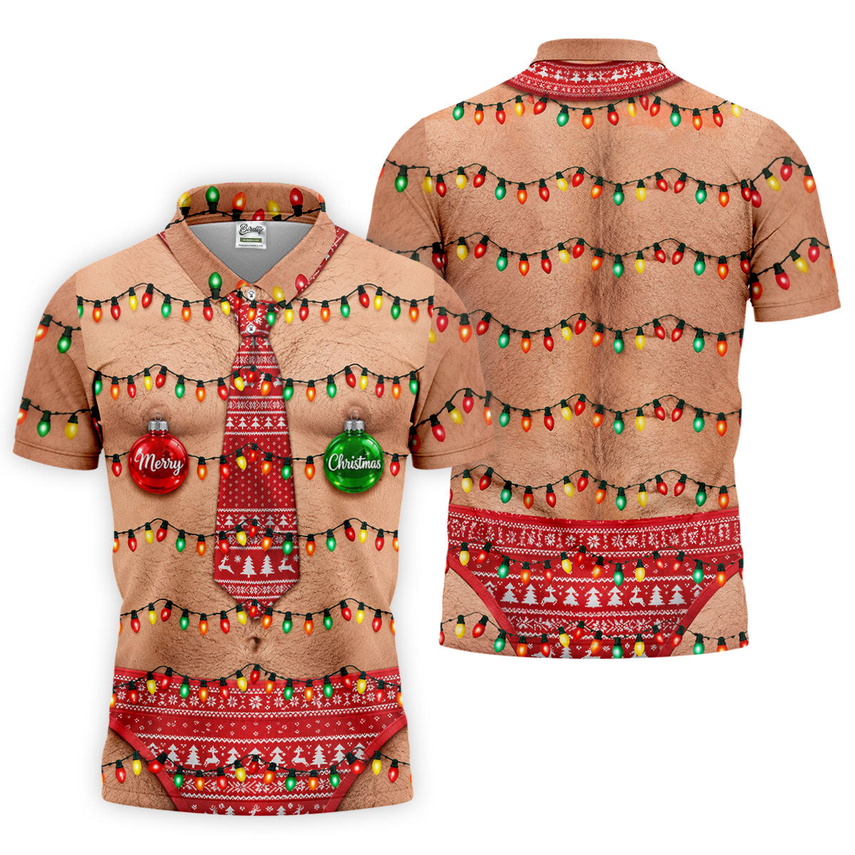Merry Christmas Quote Tie Christmas Golf Shirt, Mens Golf Shirts, Polo Shirts For Men