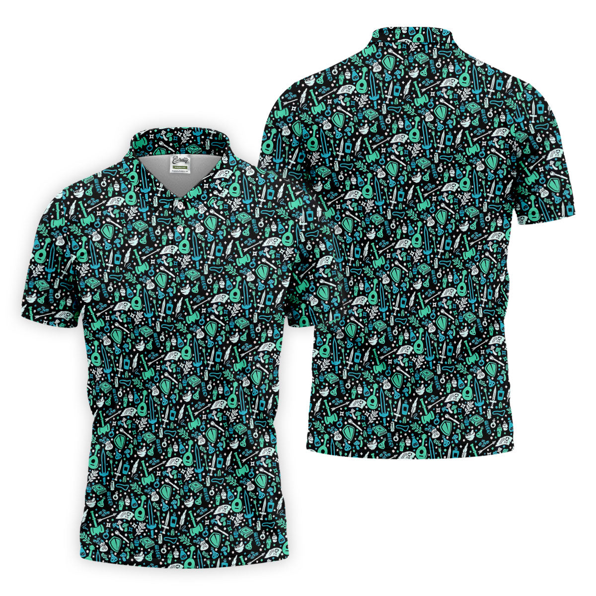 Mystic Items Dragon Game Golf Tops For Men, Polo Shirts For Men, Golf Shirts For Men
