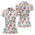 Cute Pig Beach Adventure Hawaiian Golf Polo, Golf Tops For Women, Golfing Apparel