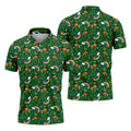 St Patrick's Day Leprechaun Golf Pose Rainbow Gold Pot Shamrock Golf Shirt, Golf Tops For Men, Golf Shirts For Men