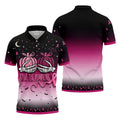Save The Pumpkins Halloween Breast Cancer Golf Polo Shirt, Golf Apparel For Men