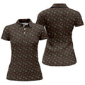 Turkey Hunting Seamless Pattern Funny Golf Shirts, Women's Golf Tops, Ladies Golf Shirts