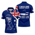 I Was One Under Today Skeleton Golfer Australia Flag Print Golf Tops For Men, Polo Shirts For Men