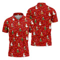 Funny Duck Merry Xmas Red Golf Shirts, Gifts For Golf Lovers, Polo Shirts For Men, Golfing Apparel