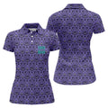 Foolish Mortals Haunted Pattern Golf Polo Shirt, Women's Halloween Shirt, Womens Golf Tops