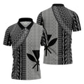 Polynesian Tribal Pattern Vintage Golf Shirt, Hawaiian Golf Shirt, Polo Shirts For Men
