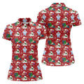 Ho Ho Ho Santa Yeti Women's Golf Tops, Christmas Golf Shirt, Ladies Golf Polos, Golf Gift For Ladies